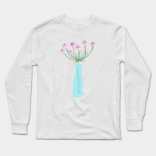 Floral drawing II: butomus umbellatus png Long Sleeve T-Shirt